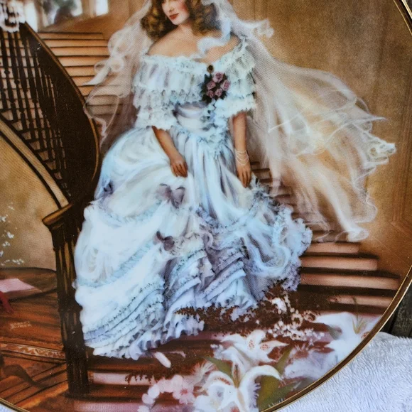 Vintage Decorative Plate with Bride Design - Picture 8 of 16